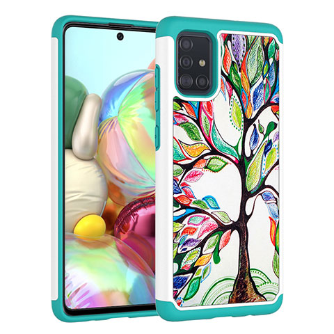 Custodia Silicone e Plastica Opaca Cover Fronte e Retro 360 Gradi JX1 per Samsung Galaxy A51 5G Verde