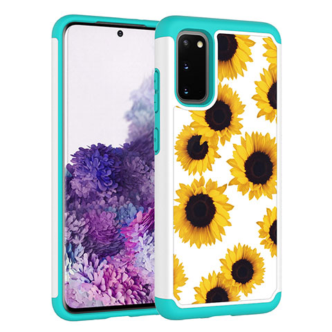 Custodia Silicone e Plastica Opaca Cover Fronte e Retro 360 Gradi JX1 per Samsung Galaxy S20 5G Giallo