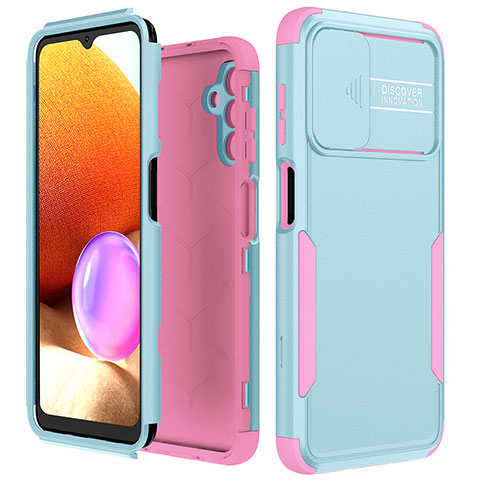 Custodia Silicone e Plastica Opaca Cover Fronte e Retro 360 Gradi MQ1 per Samsung Galaxy A04s Rosa Caldo