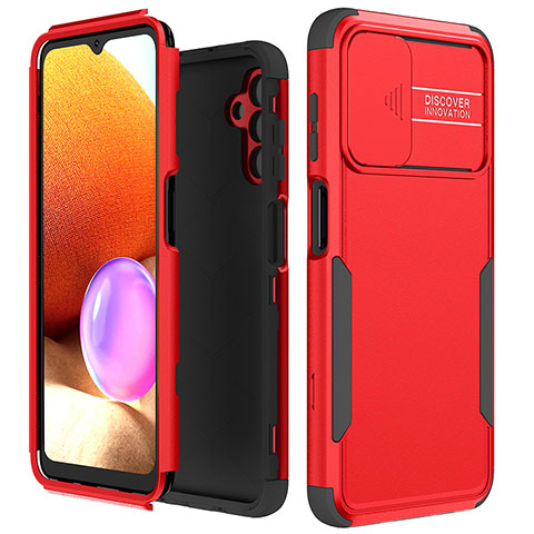 Custodia Silicone e Plastica Opaca Cover Fronte e Retro 360 Gradi MQ1 per Samsung Galaxy A04s Rosso