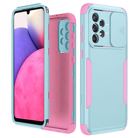 Custodia Silicone e Plastica Opaca Cover Fronte e Retro 360 Gradi MQ1 per Samsung Galaxy A33 5G Multicolore