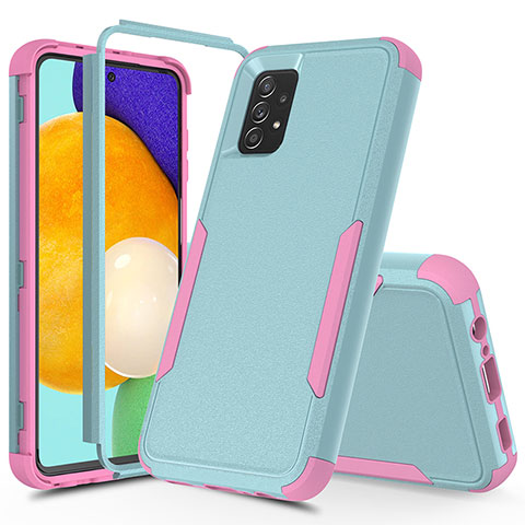 Custodia Silicone e Plastica Opaca Cover Fronte e Retro 360 Gradi MQ1 per Samsung Galaxy A52 4G Colorato