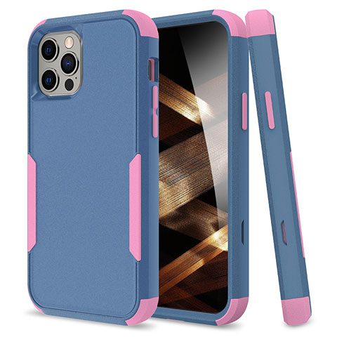 Custodia Silicone e Plastica Opaca Cover Fronte e Retro 360 Gradi per Apple iPhone 14 Pro Max Multicolore