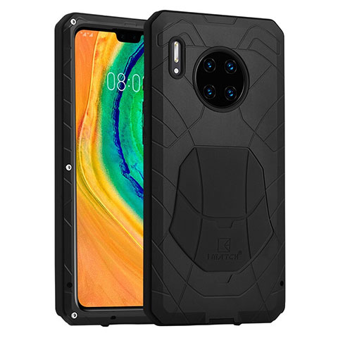 Custodia Silicone e Plastica Opaca Cover Fronte e Retro 360 Gradi R01 per Huawei Mate 30 Pro 5G Nero