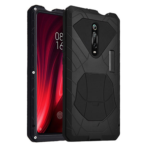 Custodia Silicone e Plastica Opaca Cover Fronte e Retro 360 Gradi R01 per Xiaomi Mi 9T Nero