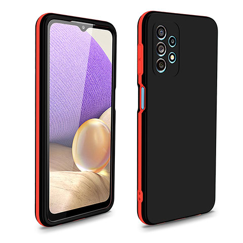 Custodia Silicone e Plastica Opaca Cover Fronte e Retro 360 Gradi WL1 per Samsung Galaxy A32 4G Nero