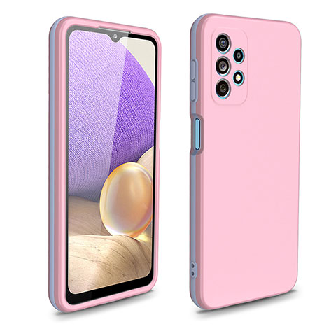 Custodia Silicone e Plastica Opaca Cover Fronte e Retro 360 Gradi WL1 per Samsung Galaxy A32 4G Oro Rosa