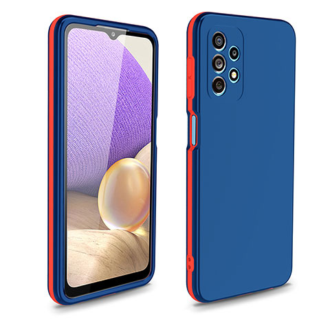 Custodia Silicone e Plastica Opaca Cover Fronte e Retro 360 Gradi WL1 per Samsung Galaxy A32 5G Blu