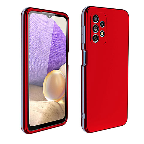 Custodia Silicone e Plastica Opaca Cover Fronte e Retro 360 Gradi WL1 per Samsung Galaxy A32 5G Rosso