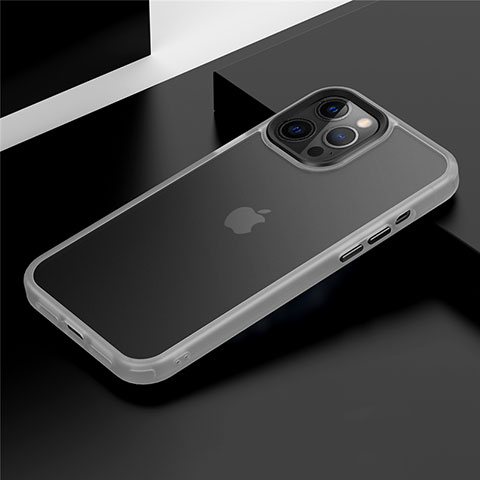 Custodia Silicone e Plastica Opaca Cover N01 per Apple iPhone 12 Pro Bianco