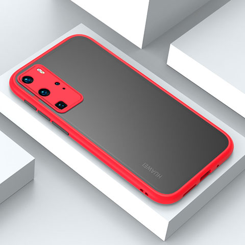 Custodia Silicone e Plastica Opaca Cover N02 per Huawei P40 Pro Rosso