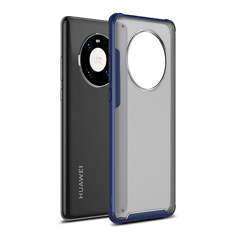 Custodia Silicone e Plastica Opaca Cover per Huawei Mate 40 Pro Blu