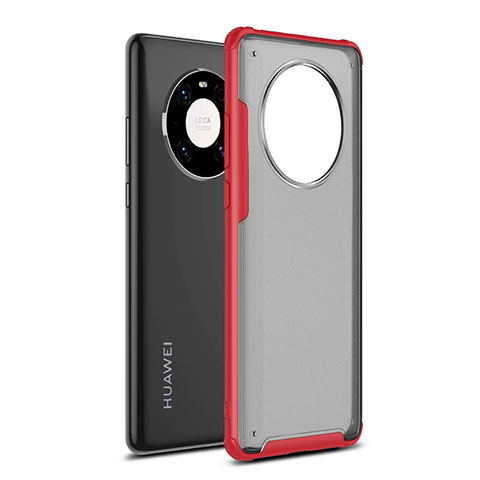 Custodia Silicone e Plastica Opaca Cover per Huawei Mate 40 Pro Rosso