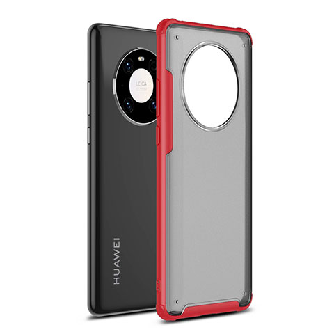 Custodia Silicone e Plastica Opaca Cover per Huawei Mate 40E 4G Rosso