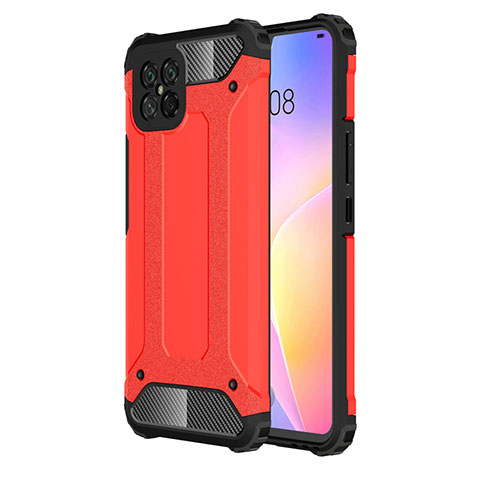 Custodia Silicone e Plastica Opaca Cover per Huawei Nova 8 SE 5G Rosso