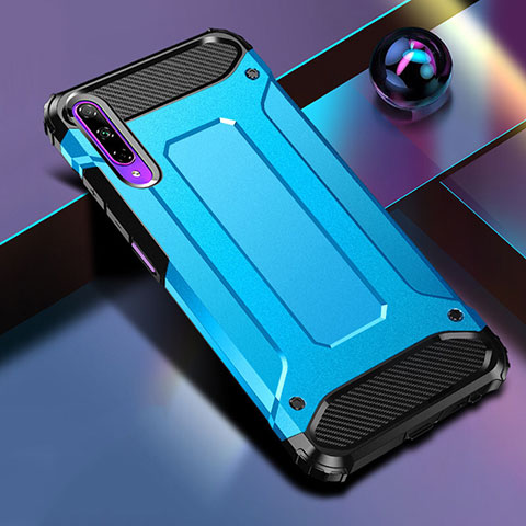 Custodia Silicone e Plastica Opaca Cover per Huawei P Smart Pro (2019) Cielo Blu