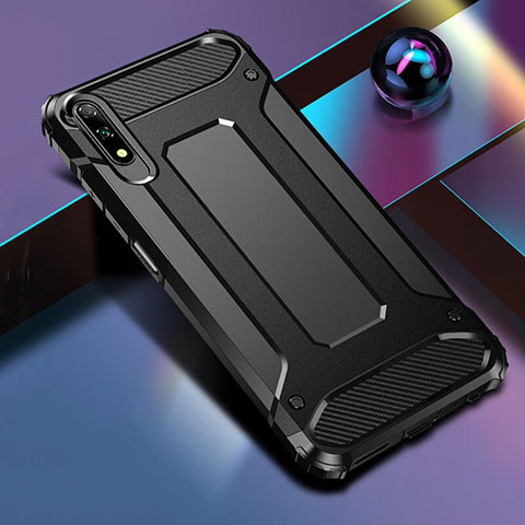 Custodia Silicone e Plastica Opaca Cover per Huawei Y9 Prime (2019) Nero