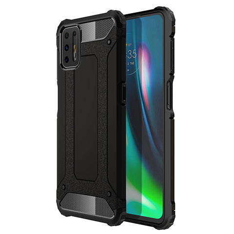 Custodia Silicone e Plastica Opaca Cover per Motorola Moto G9 Plus Nero