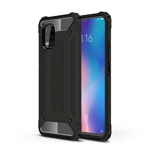 Custodia Silicone e Plastica Opaca Cover per Xiaomi Mi 10 Lite Nero