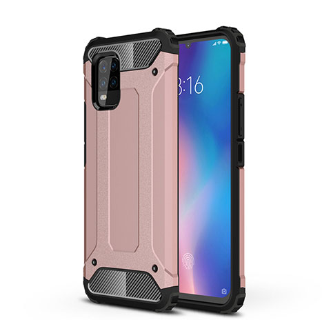 Custodia Silicone e Plastica Opaca Cover per Xiaomi Mi 10 Lite Oro Rosa