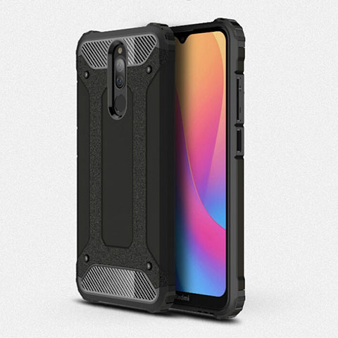 Custodia Silicone e Plastica Opaca Cover per Xiaomi Redmi 8 Nero