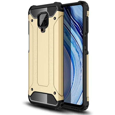 Custodia Silicone e Plastica Opaca Cover per Xiaomi Redmi Note 9 Pro Max Oro