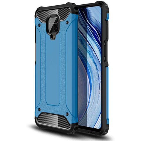 Custodia Silicone e Plastica Opaca Cover per Xiaomi Redmi Note 9S Cielo Blu