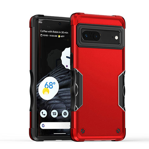 Custodia Silicone e Plastica Opaca Cover QW1 per Google Pixel 7 5G Rosso