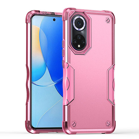 Custodia Silicone e Plastica Opaca Cover QW1 per Huawei Nova 9 Rosa