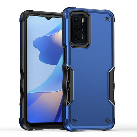 Custodia Silicone e Plastica Opaca Cover QW1 per Oppo A16 Blu