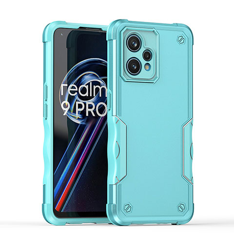 Custodia Silicone e Plastica Opaca Cover QW1 per Realme 9 4G Azzurro