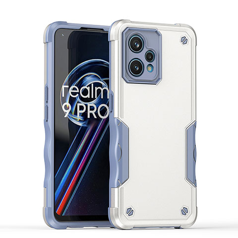 Custodia Silicone e Plastica Opaca Cover QW1 per Realme 9 Pro+ Plus 5G Bianco