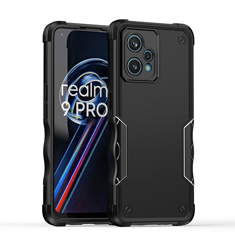 Custodia Silicone e Plastica Opaca Cover QW1 per Realme 9 Pro+ Plus 5G Nero