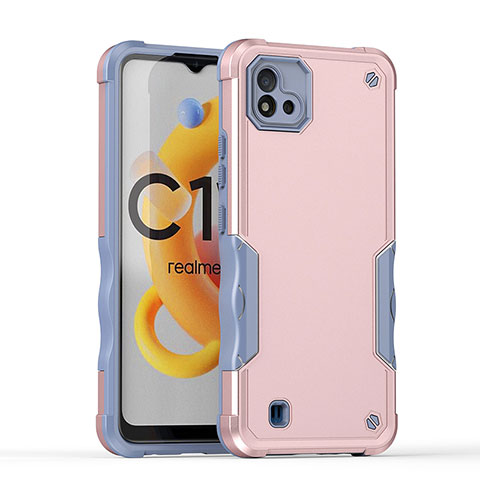 Custodia Silicone e Plastica Opaca Cover QW1 per Realme C11 (2021) Oro Rosa