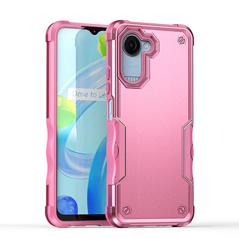 Custodia Silicone e Plastica Opaca Cover QW1 per Realme C30 Rosa