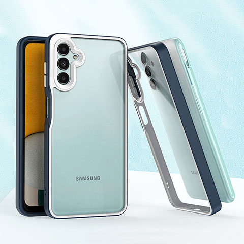 Custodia Silicone e Plastica Opaca Cover QW1 per Samsung Galaxy A04s Blu