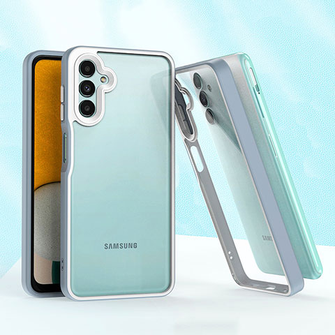 Custodia Silicone e Plastica Opaca Cover QW1 per Samsung Galaxy A13 5G Grigio Lavanda