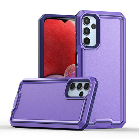 Custodia Silicone e Plastica Opaca Cover QW1 per Samsung Galaxy A14 4G Viola