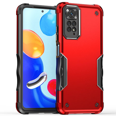 Custodia Silicone e Plastica Opaca Cover QW1 per Xiaomi Redmi Note 11 4G (2022) Rosso