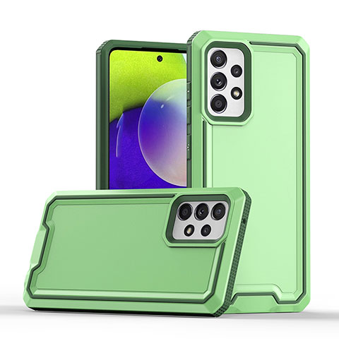 Custodia Silicone e Plastica Opaca Cover QW2 per Samsung Galaxy A52 5G Verde