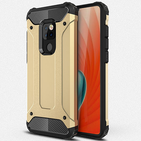 Custodia Silicone e Plastica Opaca Cover R01 per Huawei Mate 20 X 5G Oro