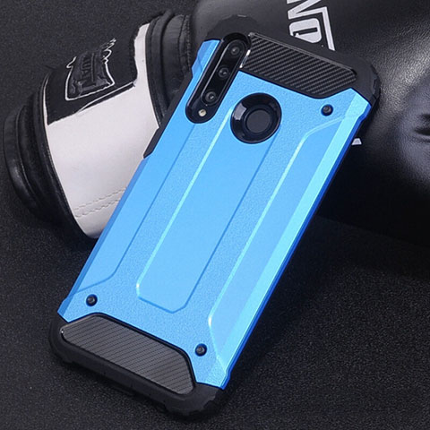 Custodia Silicone e Plastica Opaca Cover R01 per Huawei P Smart+ Plus (2019) Cielo Blu