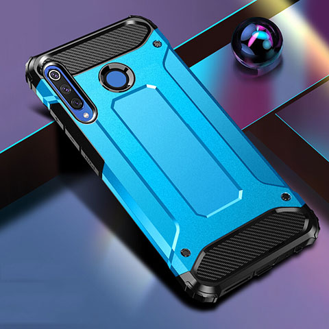 Custodia Silicone e Plastica Opaca Cover R01 per Huawei P30 Lite XL Cielo Blu