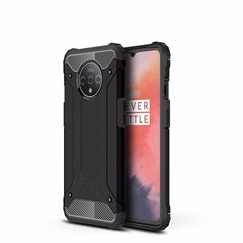 Custodia Silicone e Plastica Opaca Cover R01 per OnePlus 7T Nero