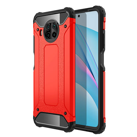 Custodia Silicone e Plastica Opaca Cover R01 per Xiaomi Mi 10i 5G Rosso