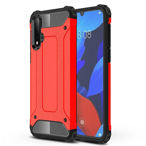 Custodia Silicone e Plastica Opaca Cover R02 per Huawei Nova 5 Pro Rosso