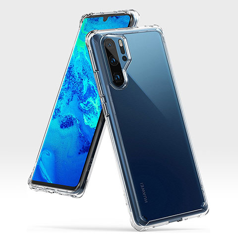 Custodia Silicone e Plastica Opaca Cover R02 per Huawei P30 Pro New Edition Chiaro