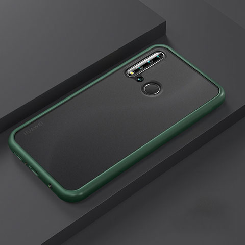 Custodia Silicone e Plastica Opaca Cover R03 per Huawei Nova 5i Ciano