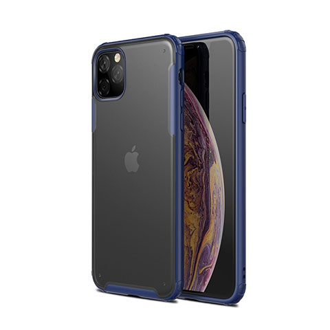 Custodia Silicone e Plastica Opaca Cover T01 per Apple iPhone 11 Pro Blu