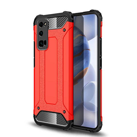 Custodia Silicone e Plastica Opaca Cover U01 per Huawei Honor 30 Pro Rosso